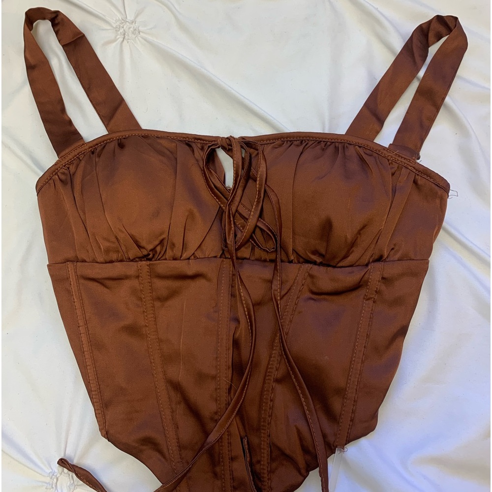 Verge girl top size Mmmmm brown corset
